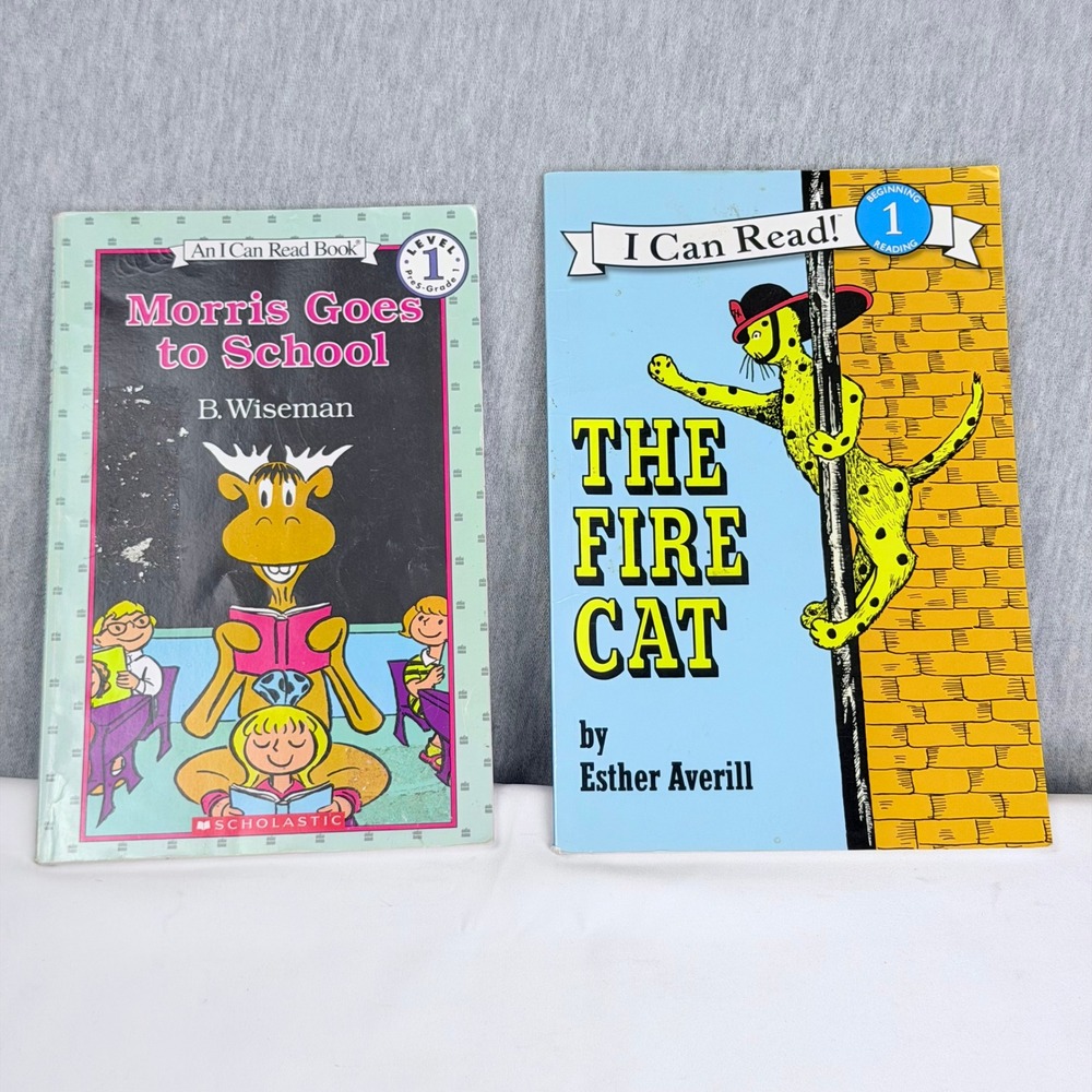 I Can Read Level 1 Book Lot Morris Goes to School The Fire Cat B. Wiseman Lot